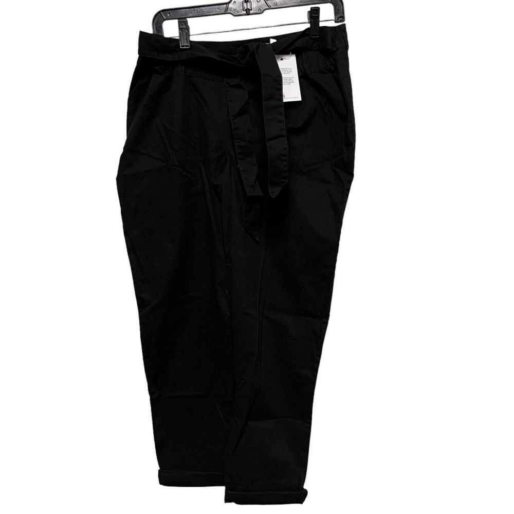 ASOS Maternity Black Paperbag Waist Tie Trousers Pants US 6‎ NWT